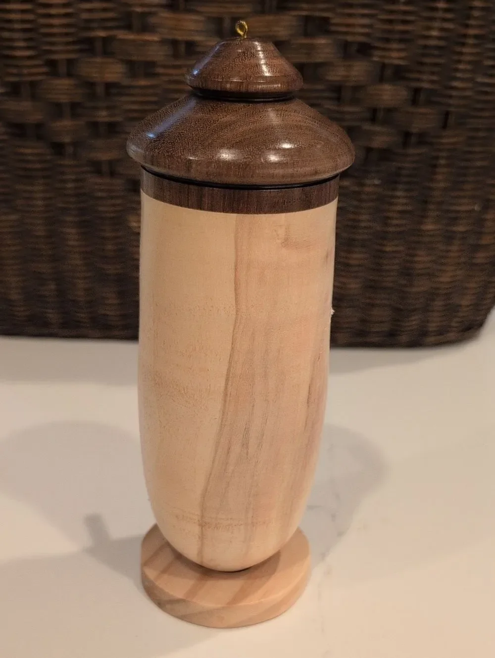 Natural Wood 2-Tone Hummingbird Bird House Handmade